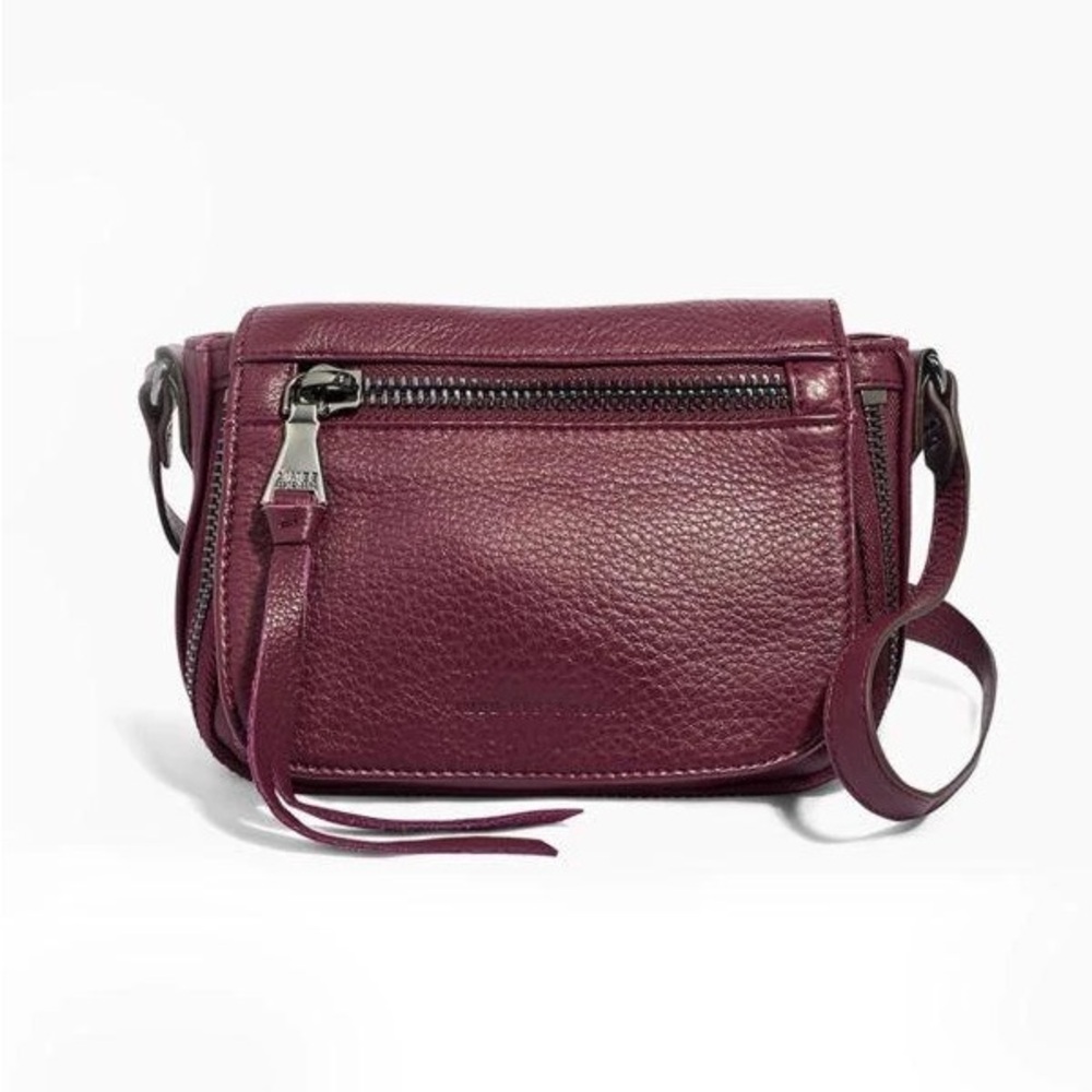 Aimee Kestenberg Sorrento Leather Mini Crossbody Bag - Maroon / Oxblood
